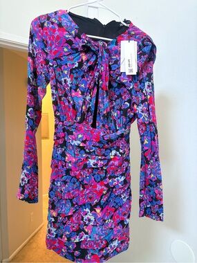 Zara Purple & Blue Floral Mini Dress